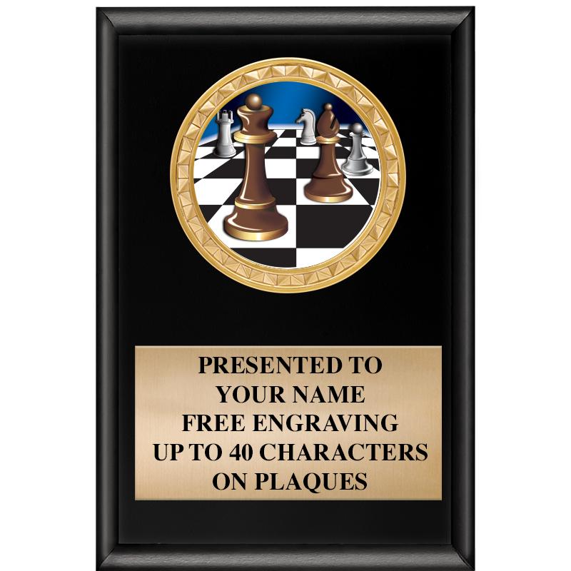 4" X 6" SHINY BLACK INSERT PLQ