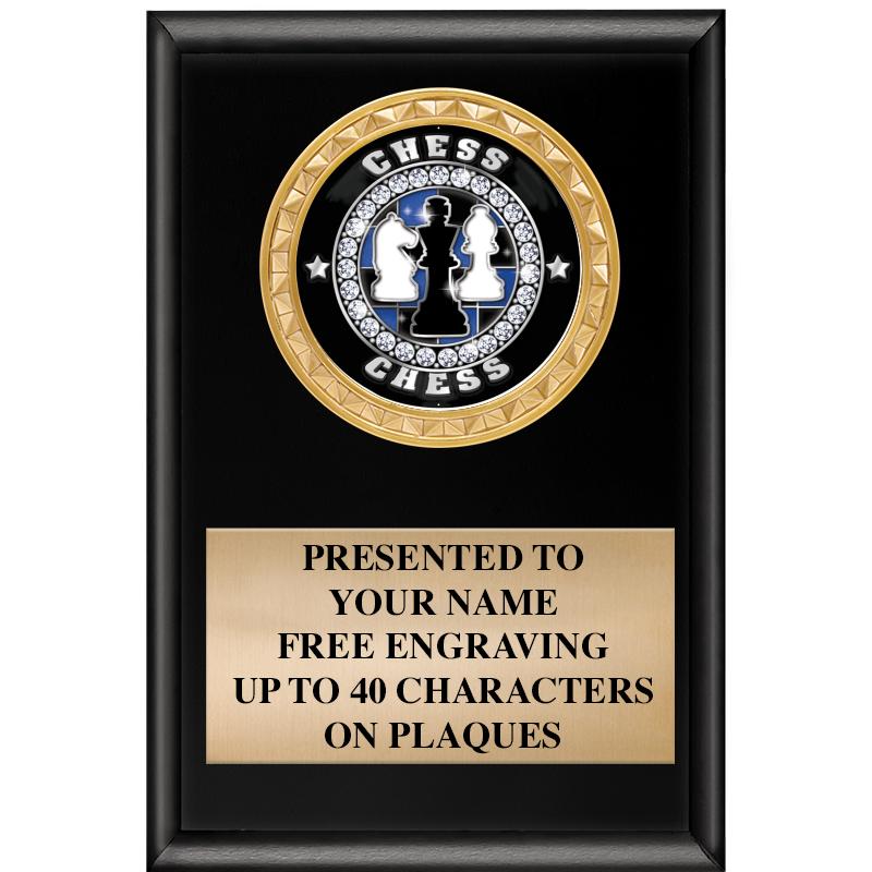 4" X 6" SHINY BLACK INSERT PLQ