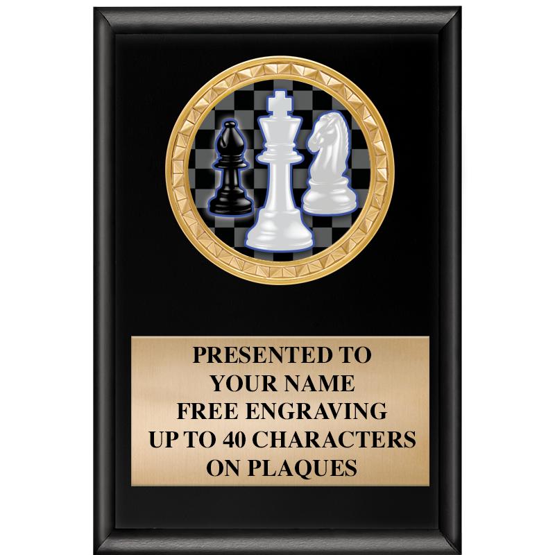 4" X 6" SHINY BLACK INSERT PLQ