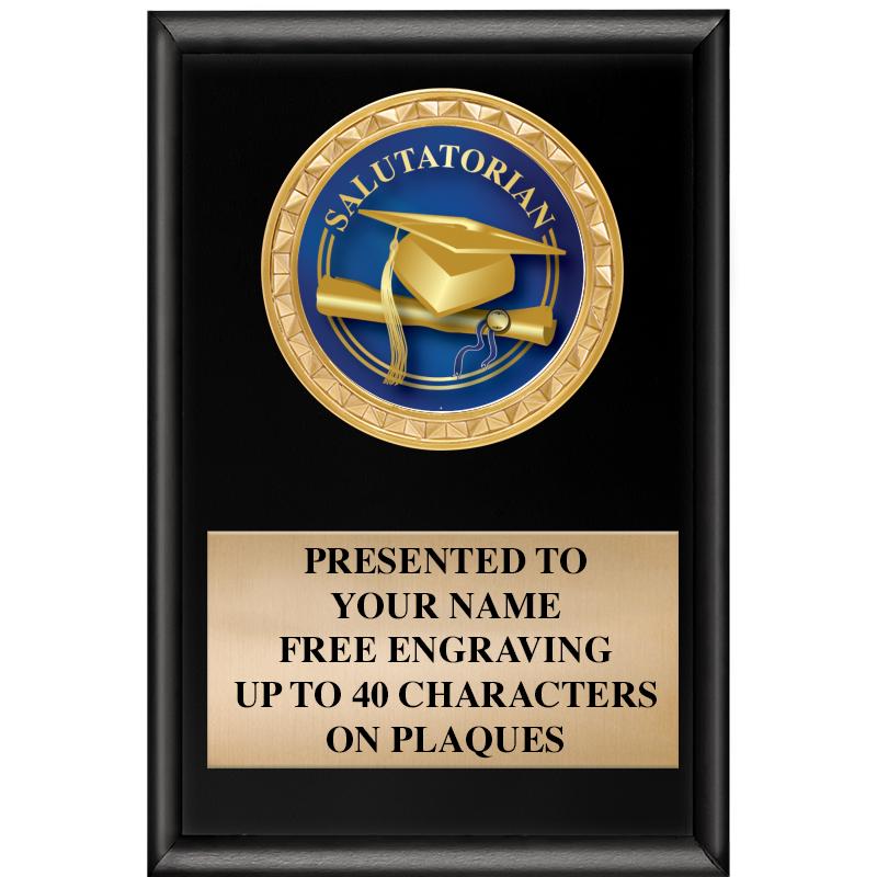 4" X 6" SHINY BLACK INSERT PLQ