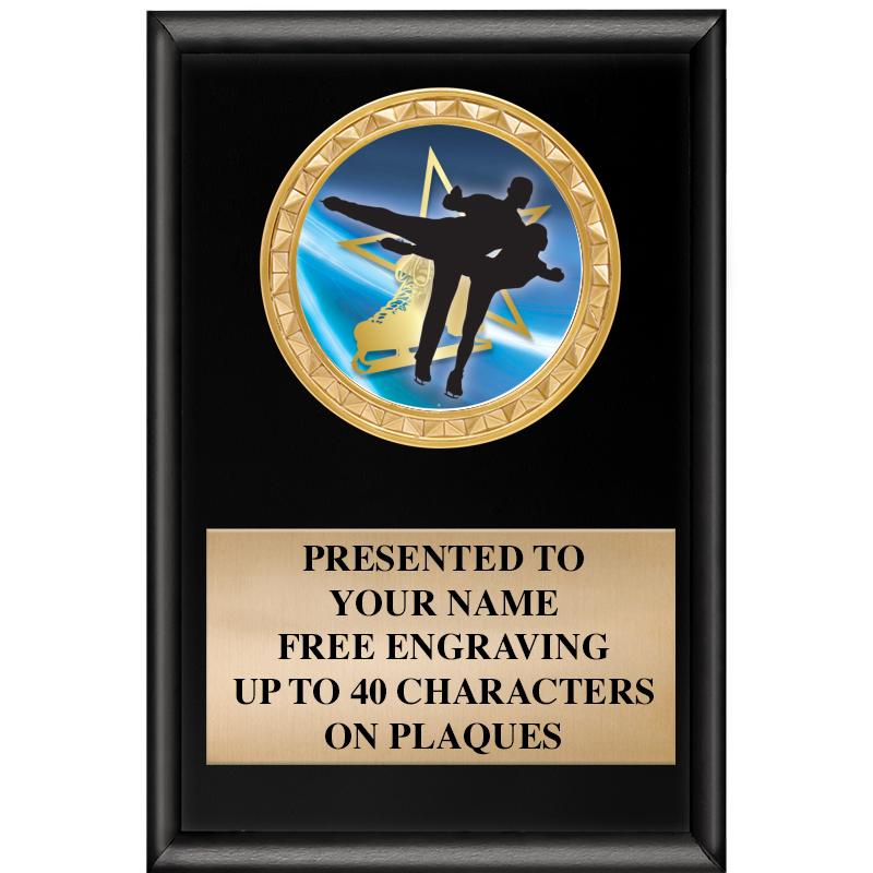 4" X 6" SHINY BLACK INSERT PLQ