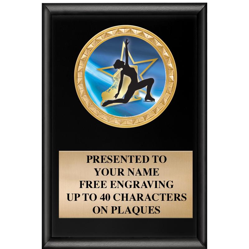 4" X 6" SHINY BLACK INSERT PLQ