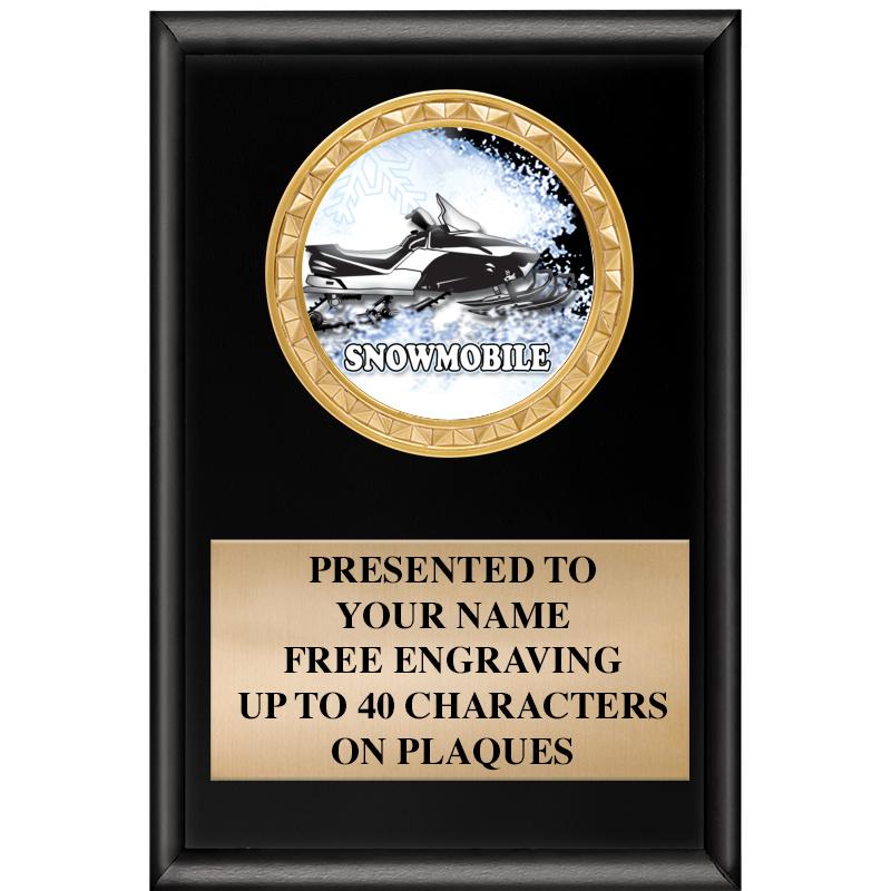 4" X 6" SHINY BLACK INSERT PLQ