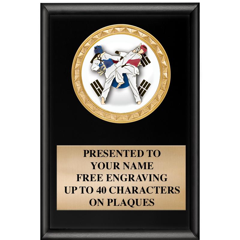 4" X 6" SHINY BLACK INSERT PLQ