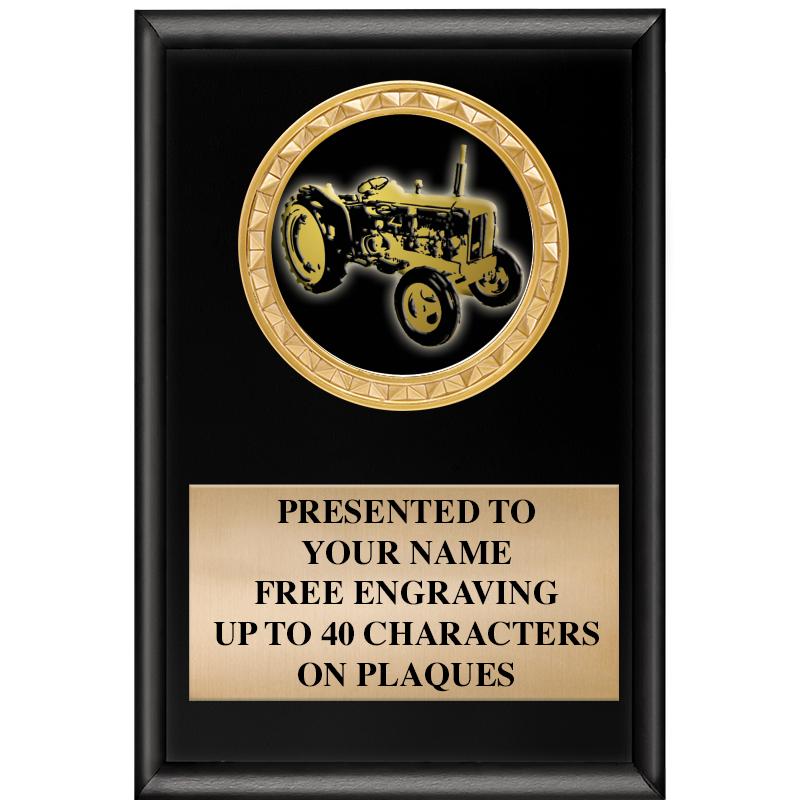 4" X 6" SHINY BLACK INSERT PLQ