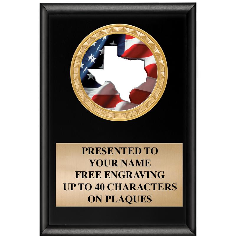 4" X 6" SHINY BLACK INSERT PLQ