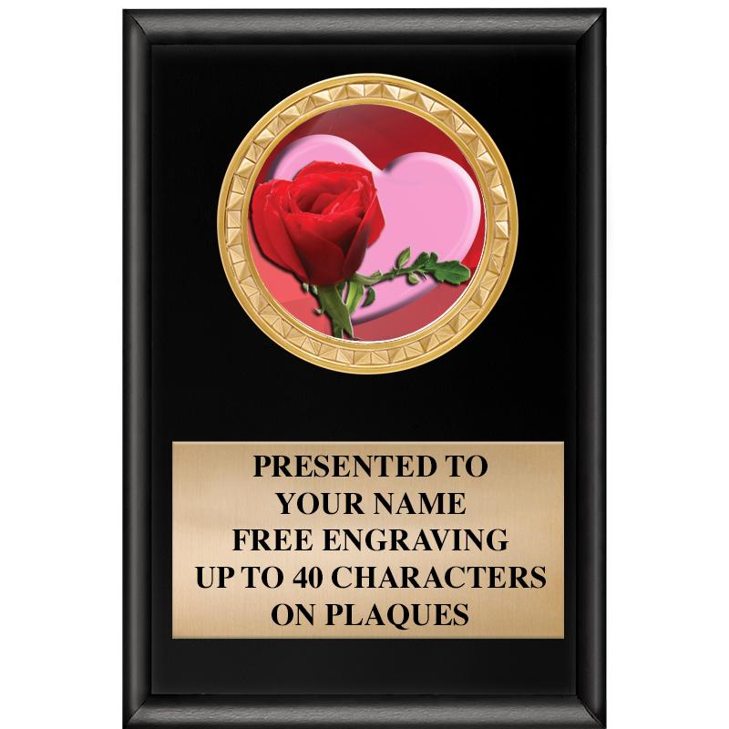 4" X 6" SHINY BLACK INSERT PLQ