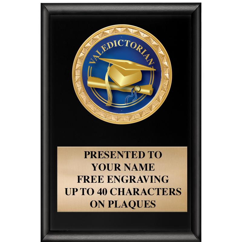 4" X 6" SHINY BLACK INSERT PLQ