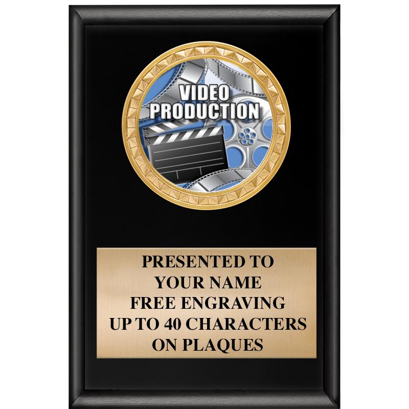 4" X 6" SHINY BLACK INSERT PLQ