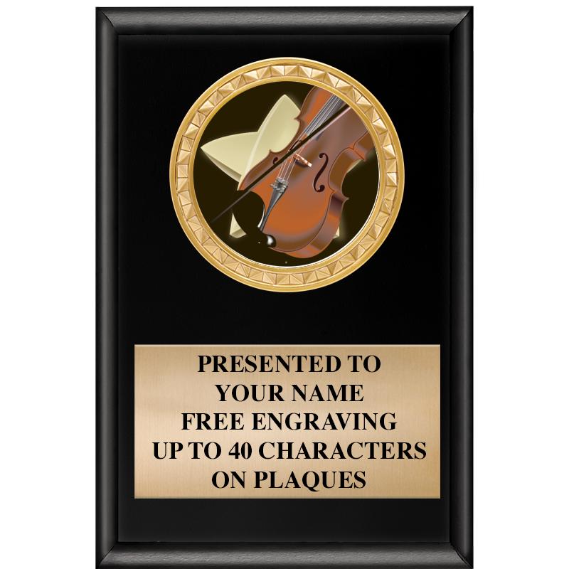 4" X 6" SHINY BLACK INSERT PLQ