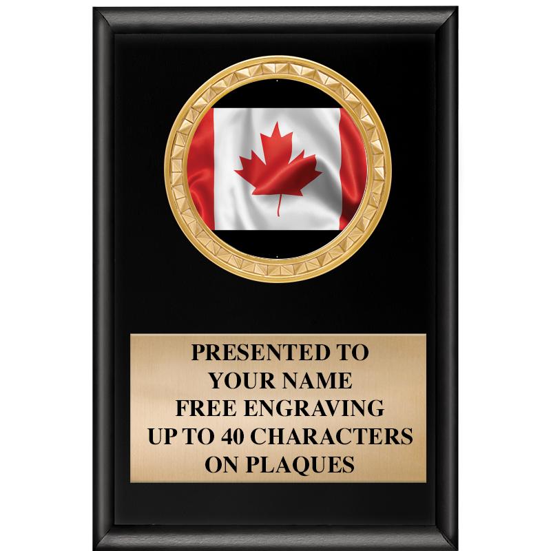 4" X 6" SHINY BLACK INSERT PLQ