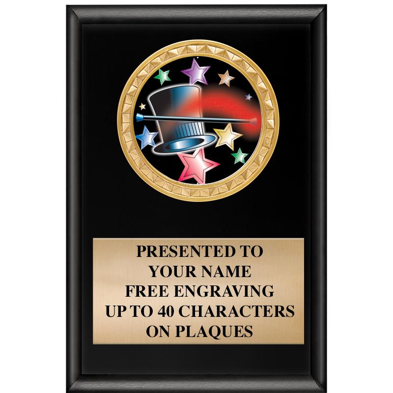 4" X 6" SHINY BLACK INSERT PLQ