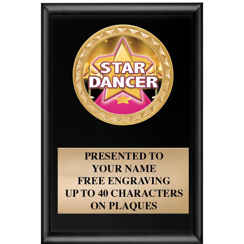 4" X 6" SHINY BLACK INSERT PLQ