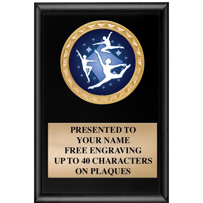 4" X 6" SHINY BLACK INSERT PLQ