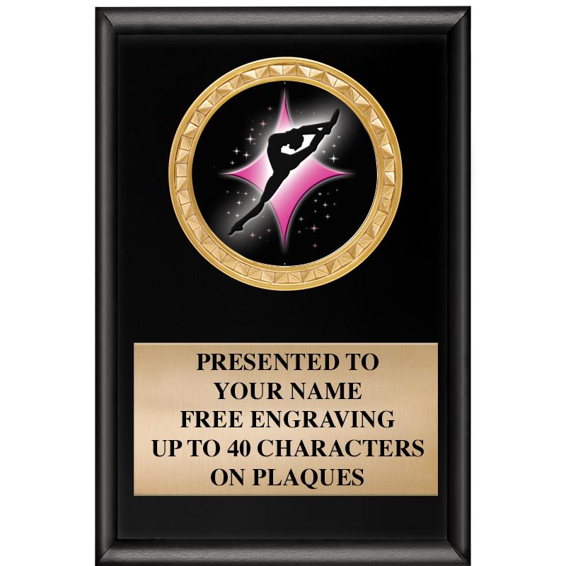 4" X 6" SHINY BLACK INSERT PLQ