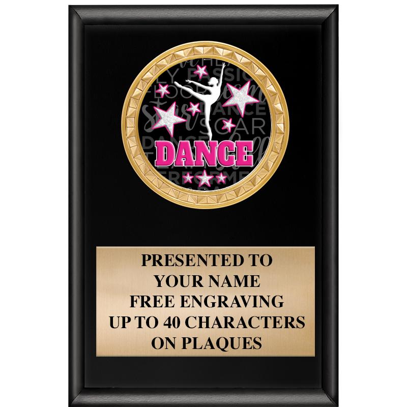 4" X 6" SHINY BLACK INSERT PLQ