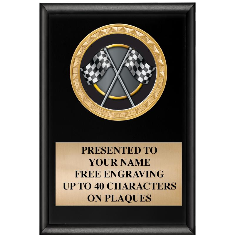 4" X 6" SHINY BLACK INSERT PLQ