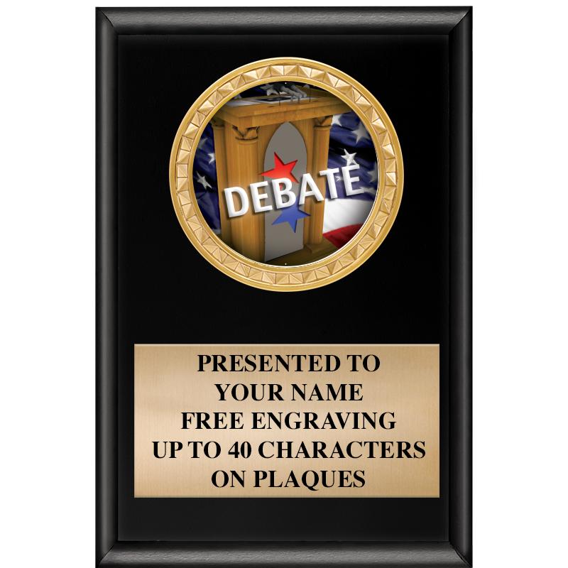 4" X 6" SHINY BLACK INSERT PLQ