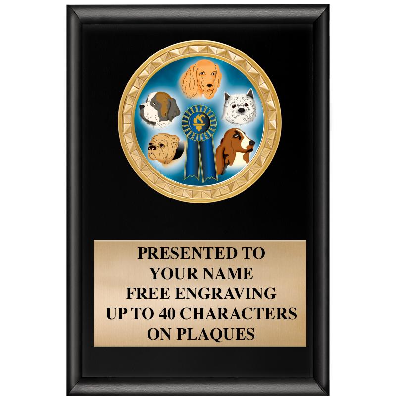 4" X 6" SHINY BLACK INSERT PLQ