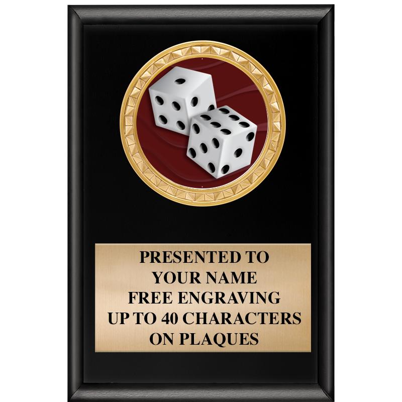 4" X 6" SHINY BLACK INSERT PLQ