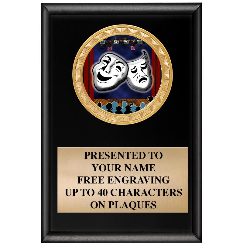 4" X 6" SHINY BLACK INSERT PLQ