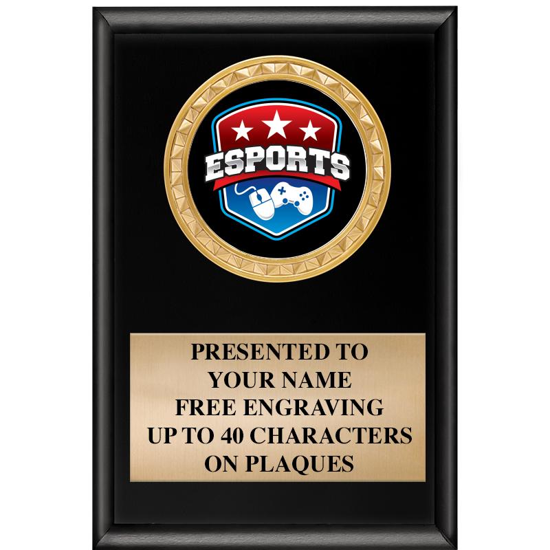 4" X 6" SHINY BLACK INSERT PLQ