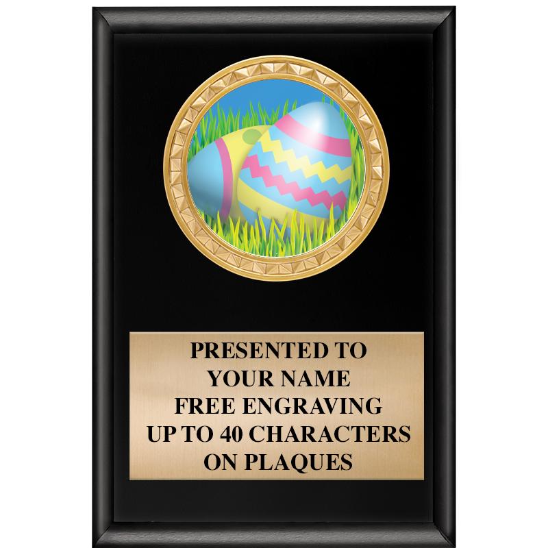 4" X 6" SHINY BLACK INSERT PLQ