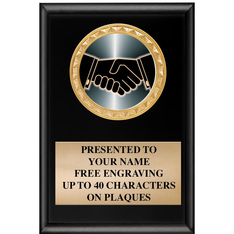 4" X 6" SHINY BLACK INSERT PLQ