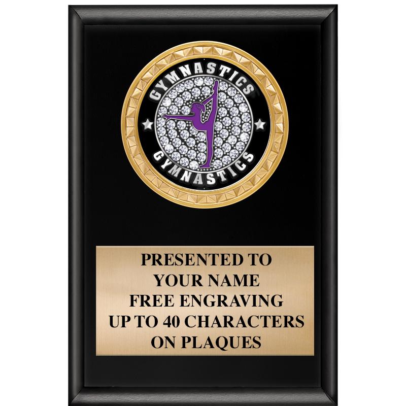 4" X 6" SHINY BLACK INSERT PLQ