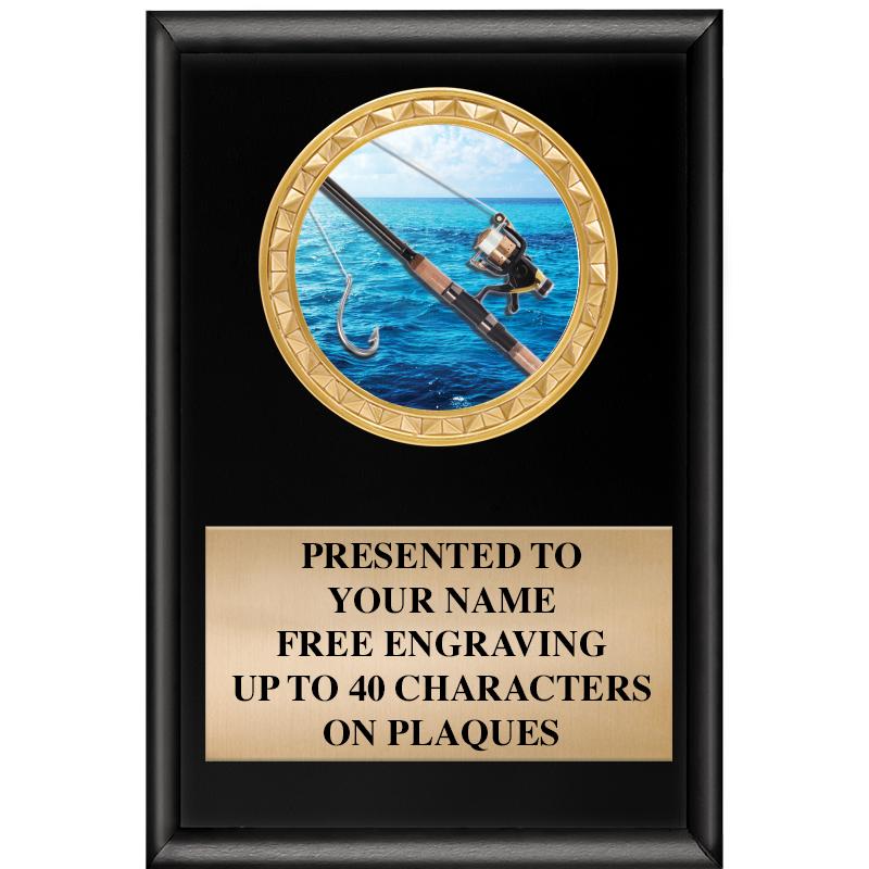 4" X 6" SHINY BLACK INSERT PLQ