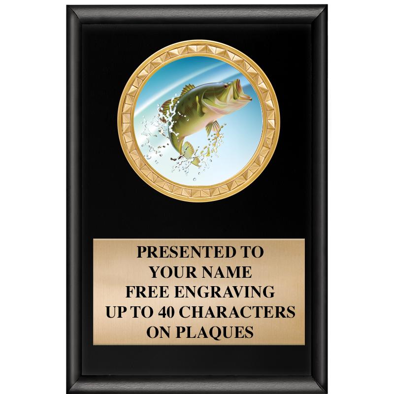 4" X 6" SHINY BLACK INSERT PLQ