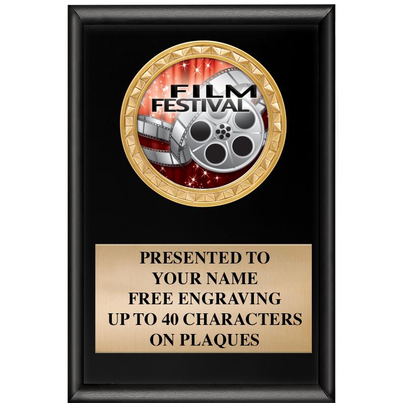 4" X 6" SHINY BLACK INSERT PLQ