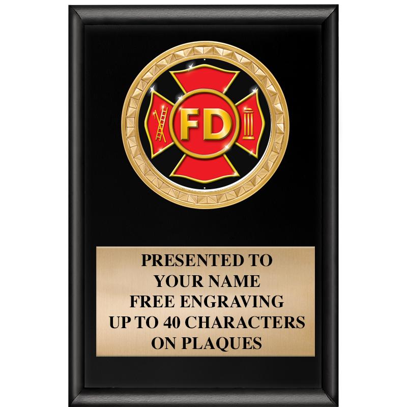 4" X 6" SHINY BLACK INSERT PLQ