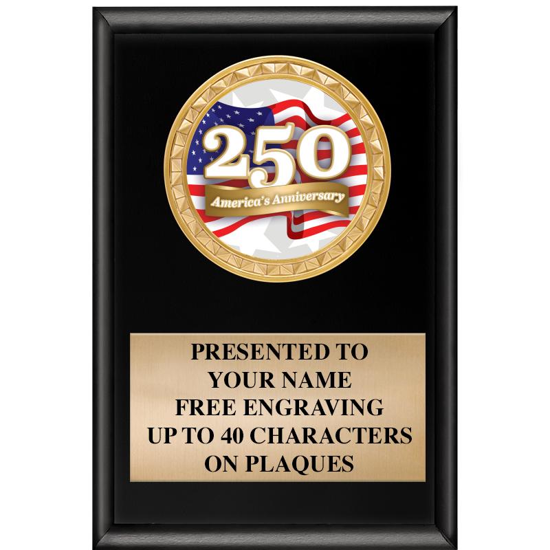 4" X 6" SHINY BLACK INSERT PLQ