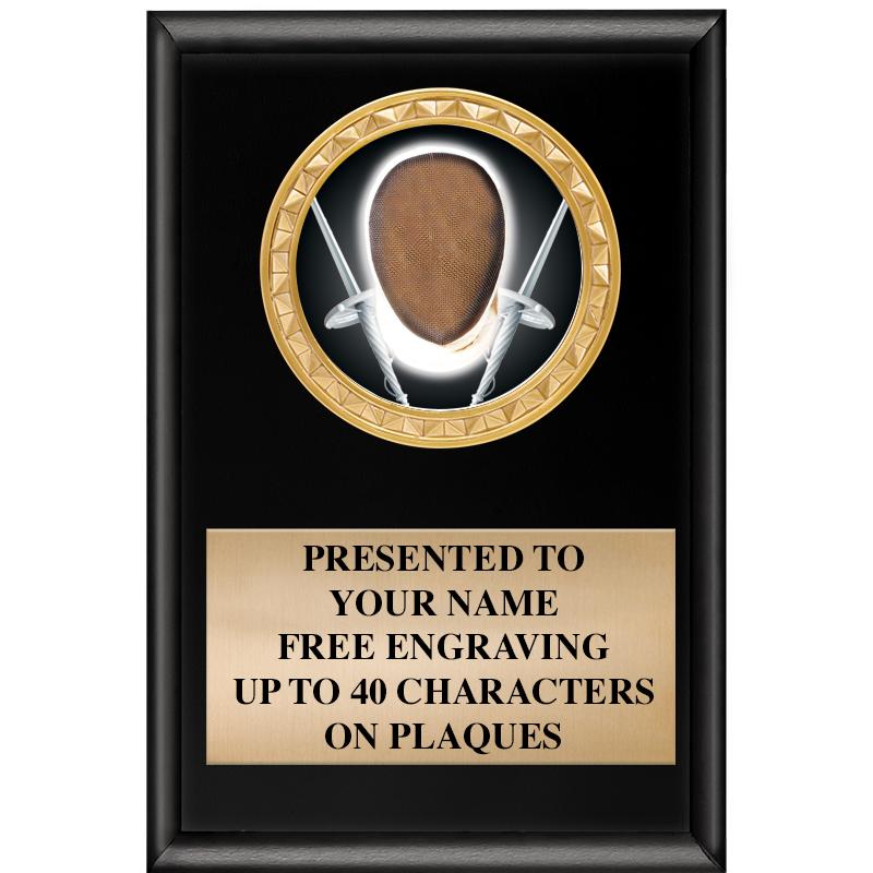 4" X 6" SHINY BLACK INSERT PLQ