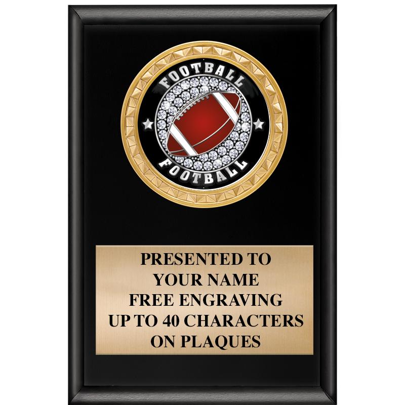 4" X 6" SHINY BLACK INSERT PLQ