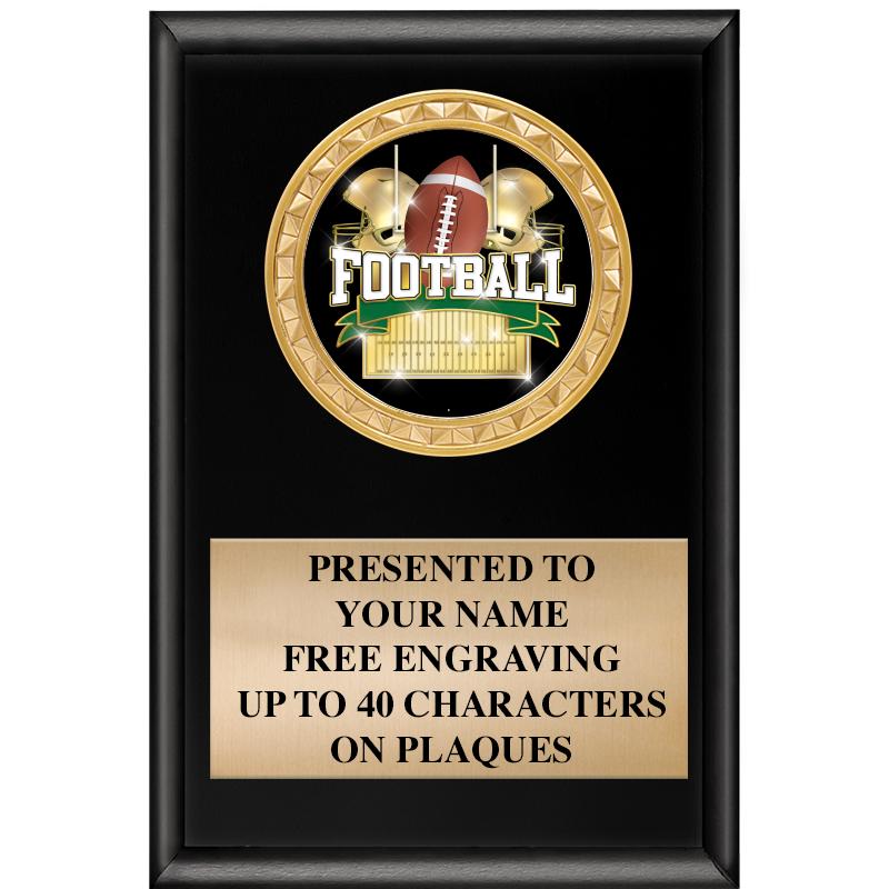 4" X 6" SHINY BLACK INSERT PLQ