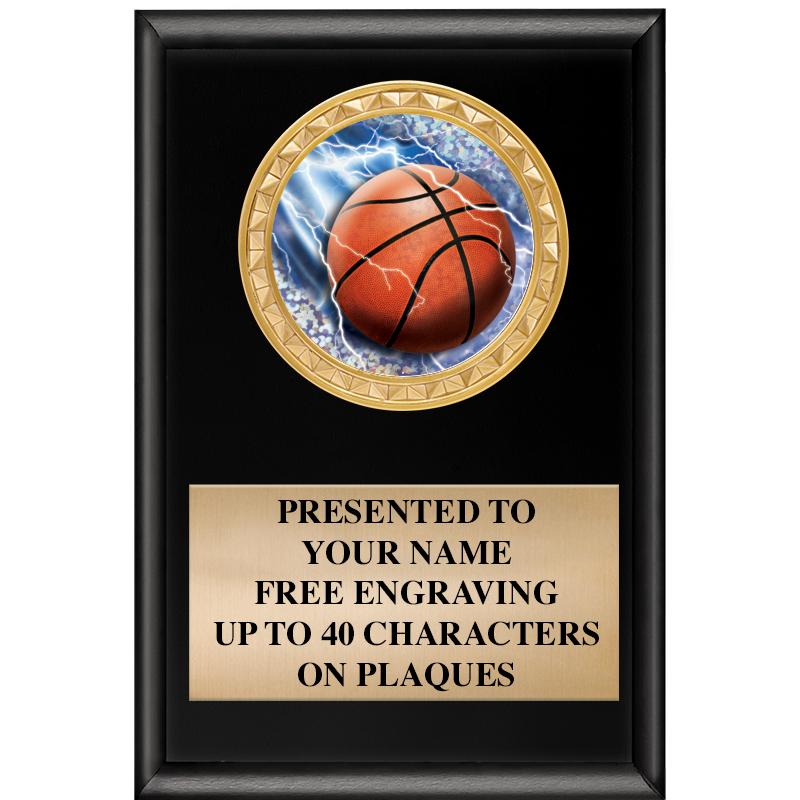 4" X 6" SHINY BLACK INSERT PLQ