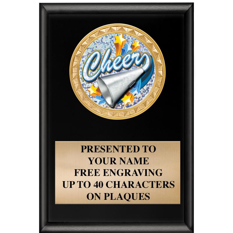 4" X 6" SHINY BLACK INSERT PLQ