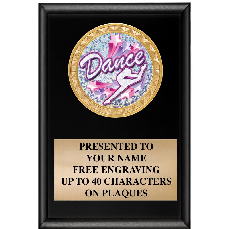 4" X 6" SHINY BLACK INSERT PLQ