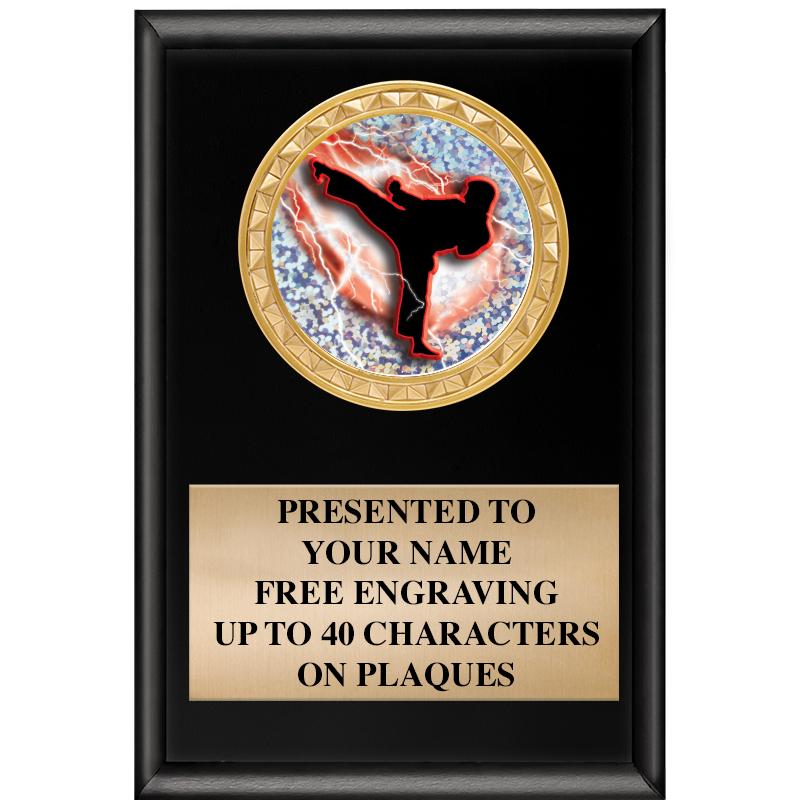 4" X 6" SHINY BLACK INSERT PLQ