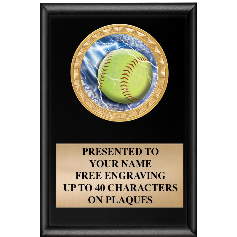 4" X 6" SHINY BLACK INSERT PLQ