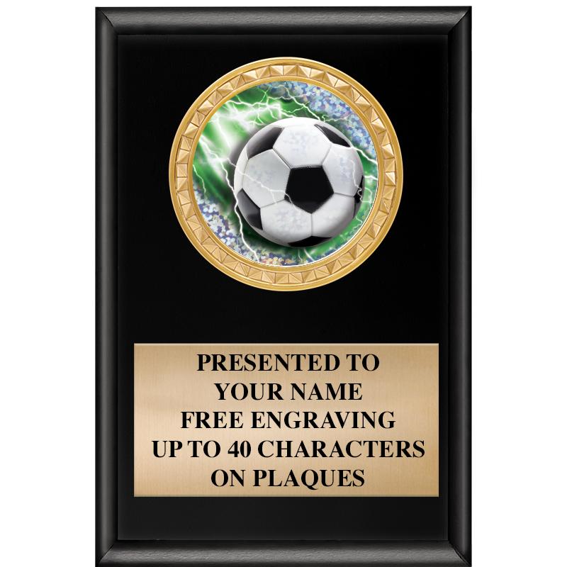 4" X 6" SHINY BLACK INSERT PLQ