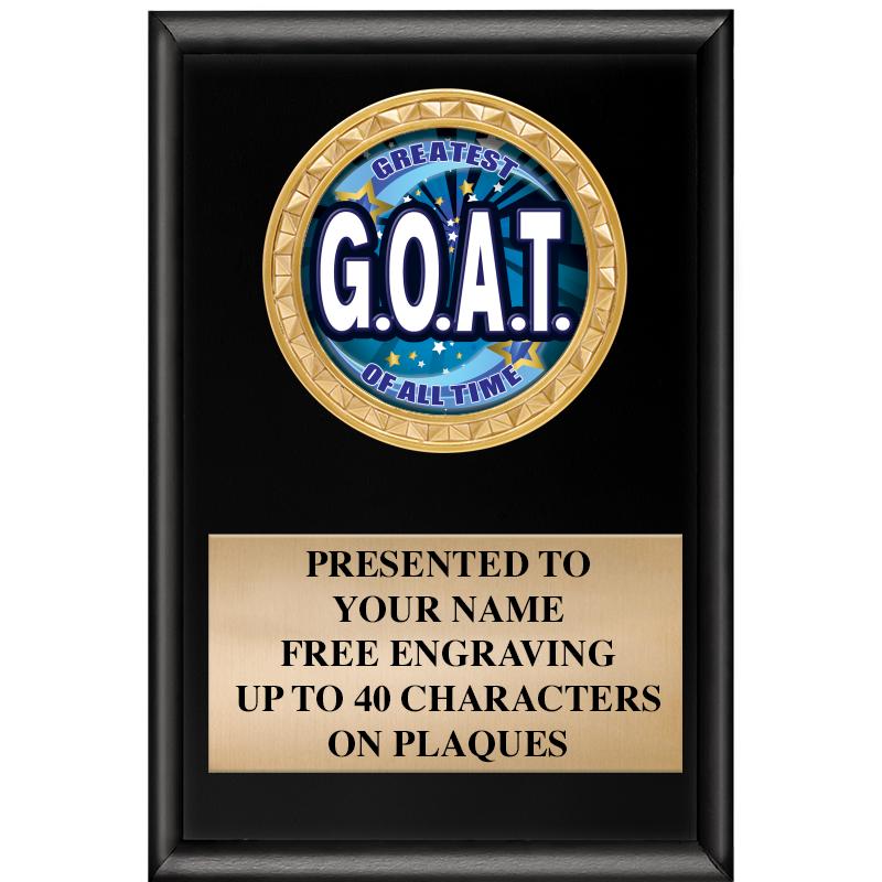 4" X 6" SHINY BLACK INSERT PLQ