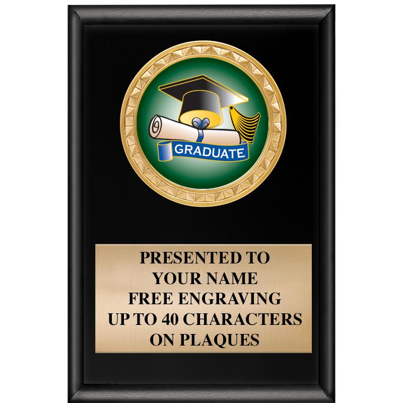 4" X 6" SHINY BLACK INSERT PLQ