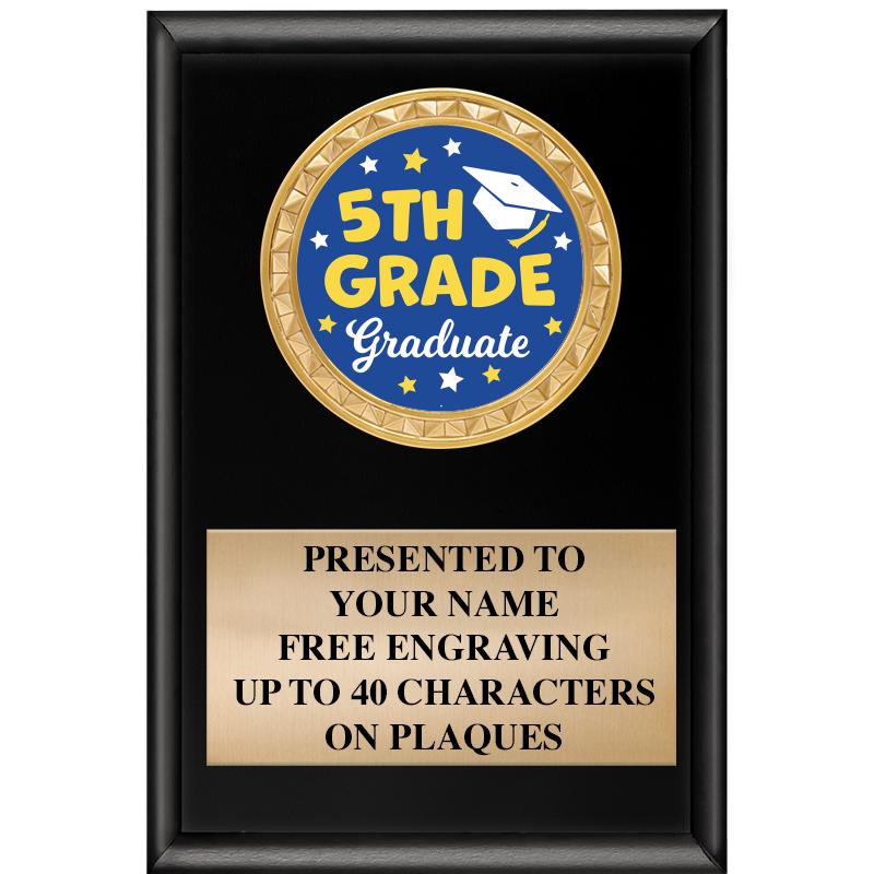 4" X 6" SHINY BLACK INSERT PLQ