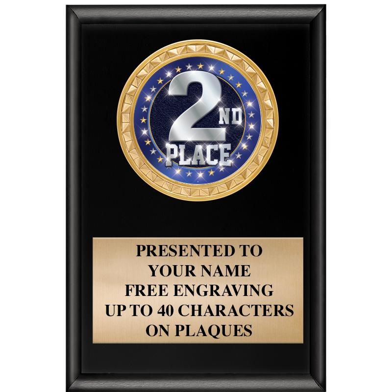 4" X 6" SHINY BLACK INSERT PLQ