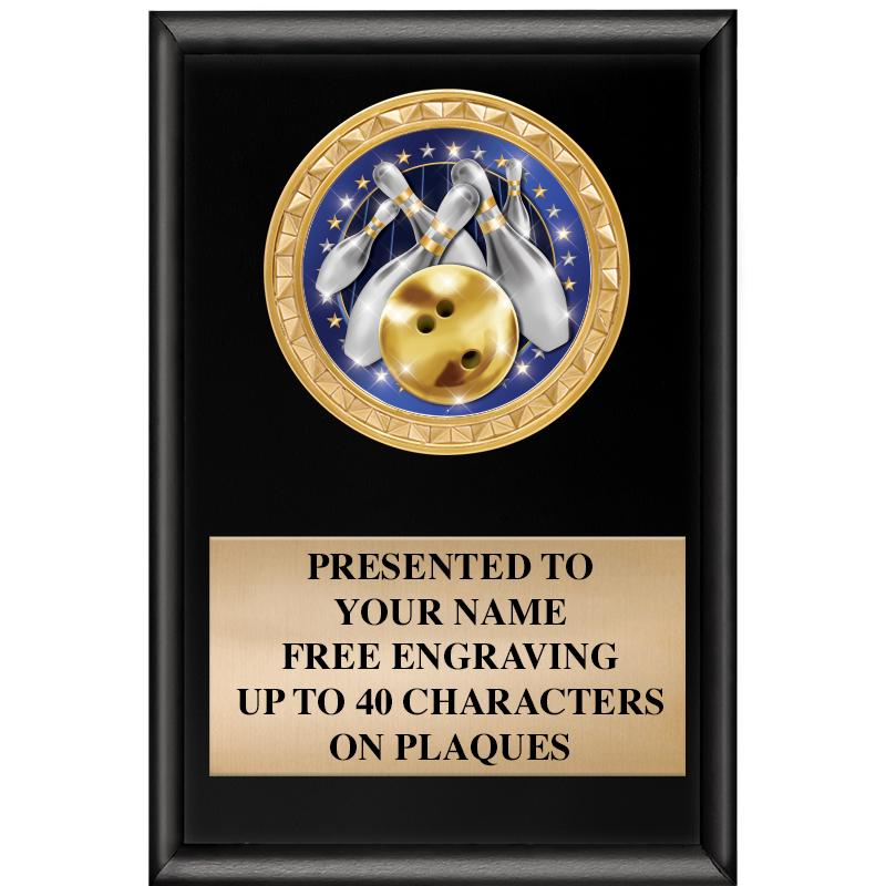 4" X 6" SHINY BLACK INSERT PLQ