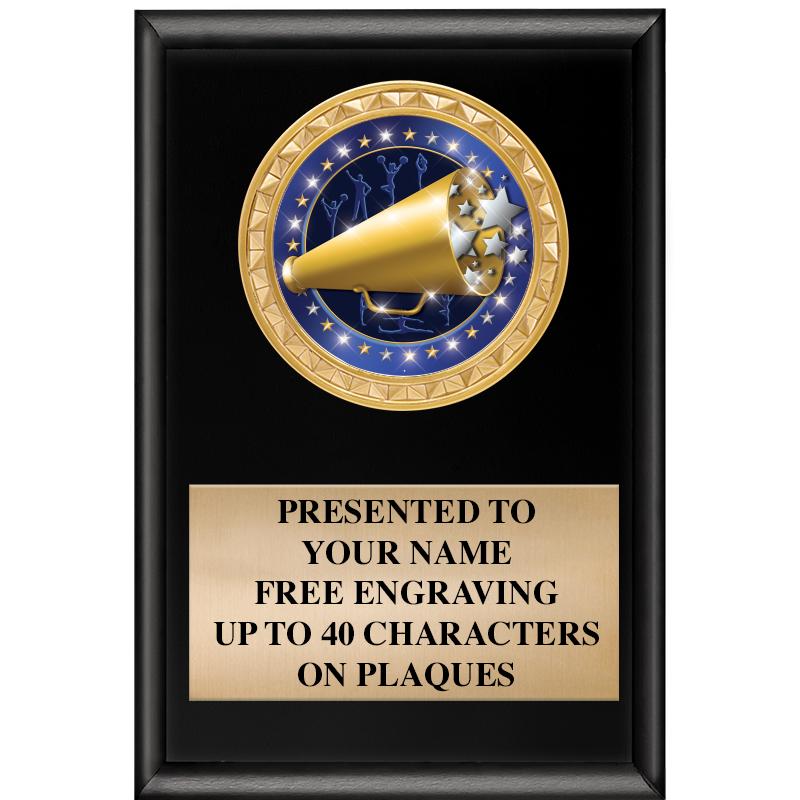 4" X 6" SHINY BLACK INSERT PLQ