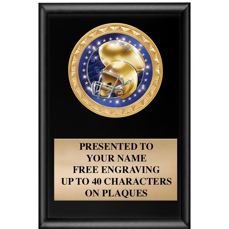 4" X 6" SHINY BLACK INSERT PLQ